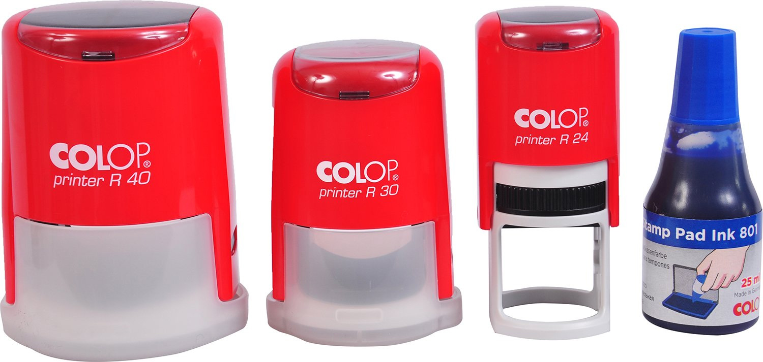 Оснастка для круглой печати, диаметр 30мм., круглый корпус, пластик., красн. Colop - фото 1