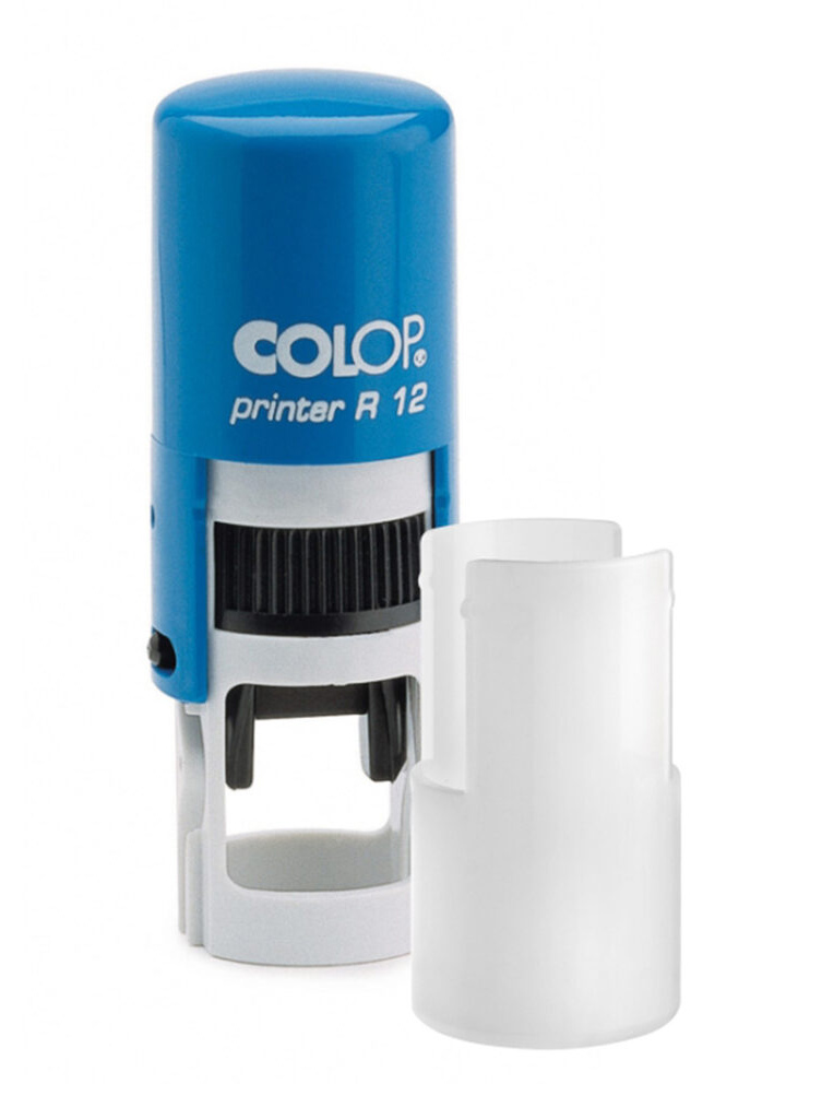 Оснастка для круглой печати, диаметр 12мм., круглый корпус, пластик, син. Colop - фото 1