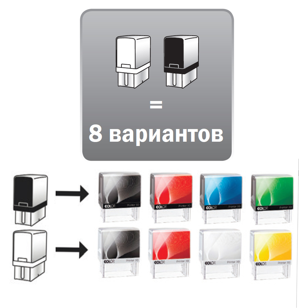 Оснастка для штампу пластикова 59х23мм., чорн. Colop - фото 6