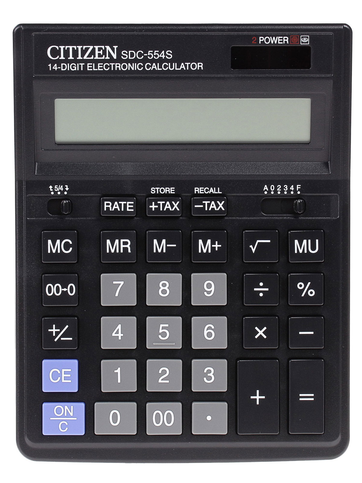 Калькулятор SDC-554S, 14 розрядів, (200х150х25мм.), чорн. Citizen - фото 1