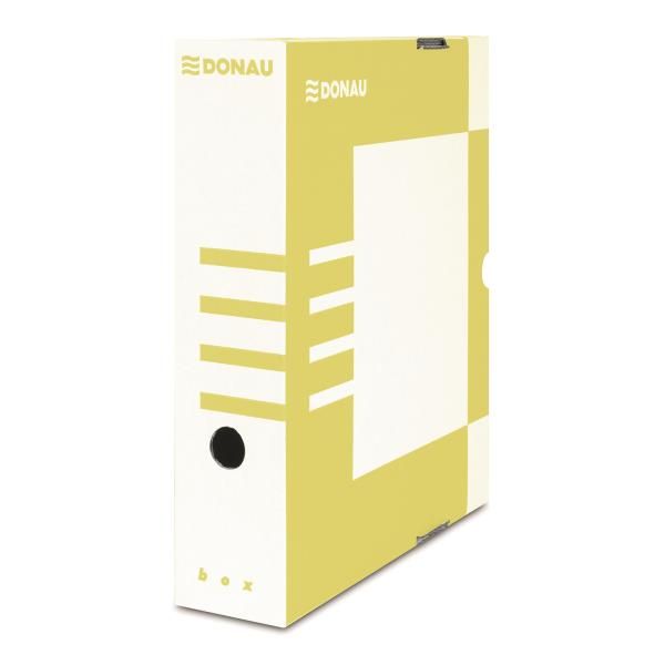 Коробка архивная А4 80мм., желт. DONAU - фото 1