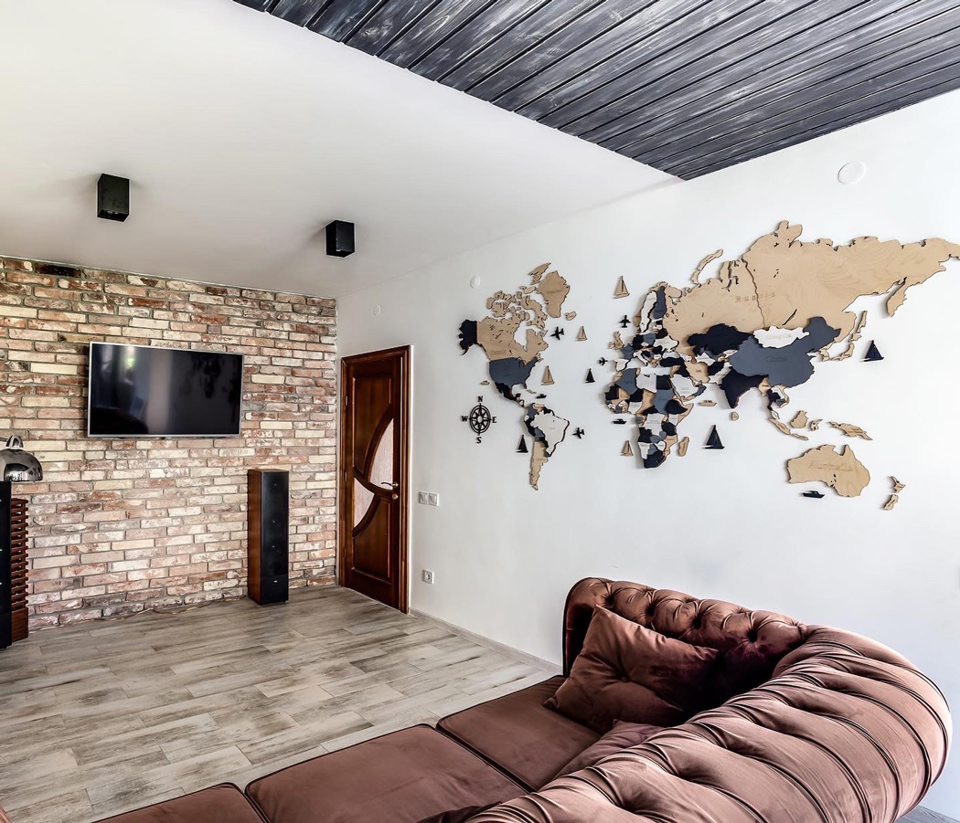 Карта Украины многослойная 100*67см, деревянная Украина - фото 2