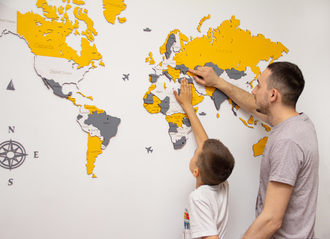 Карта Украины многослойная 100*67см, деревянная Украина - фото 5