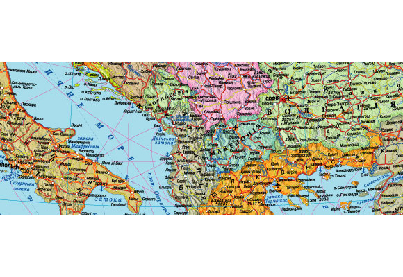 Карта Европы политическая 110*77см., ламинация Украина - фото 1