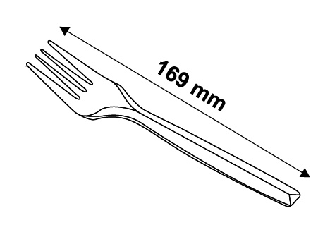 Виделка біорозщеплювана столова 170мм., з кукурудзяного крохмалю, 200шт / уп. AMELON - фото 1