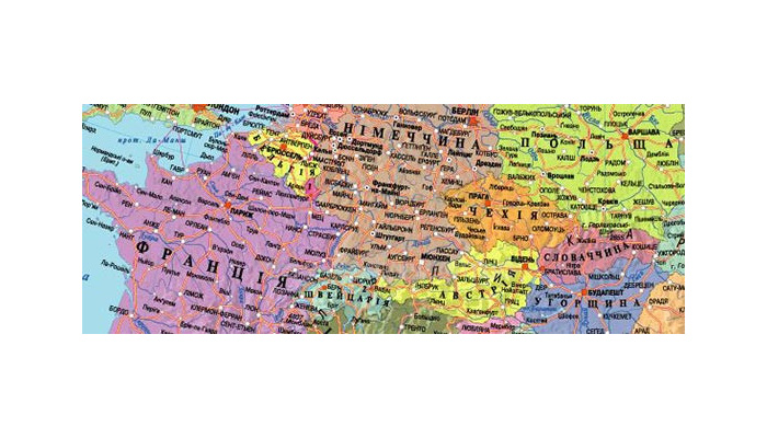 Карта Европи політична 65*45см, ламінація Україна - фото 1