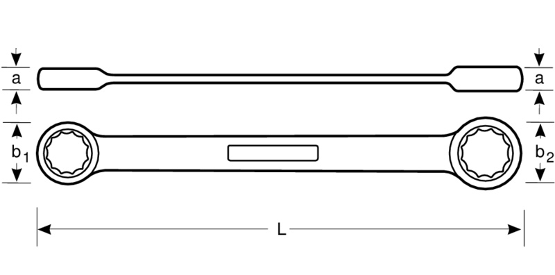 Ключ накидной с трещоткой 16*17мм, 18*19мм., 4 в 1 BAHCO - фото 1