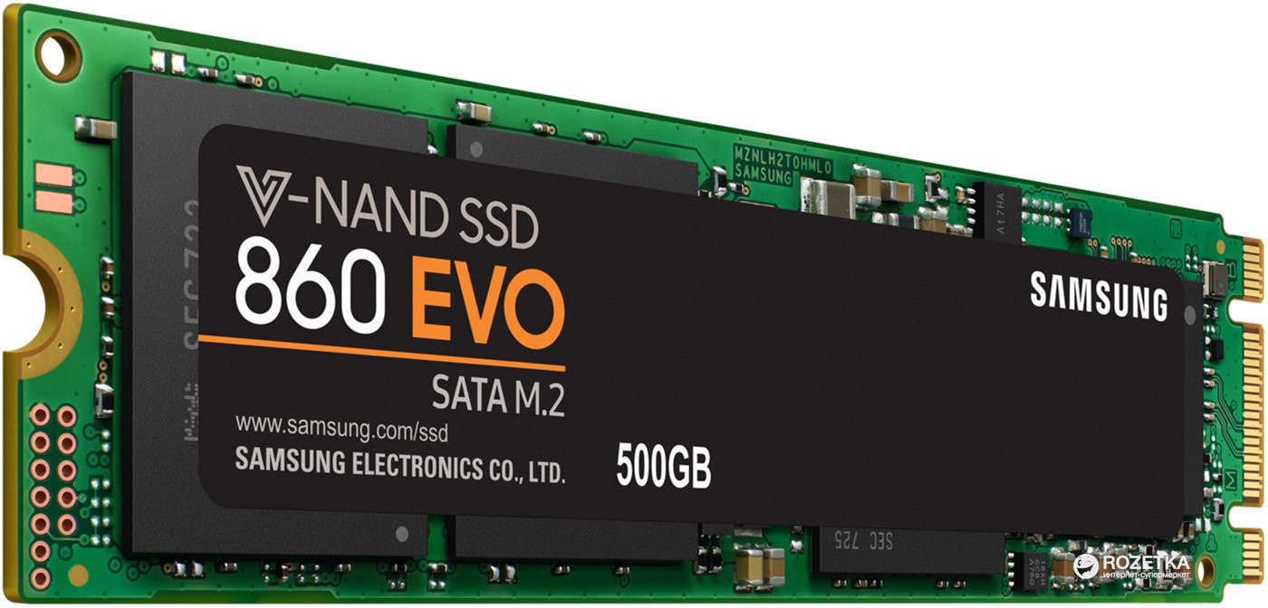 Накопитель SSD SAMSUNG  860 EVO 500GB M.2 SATA TLC  SAMSUNG - фото 1