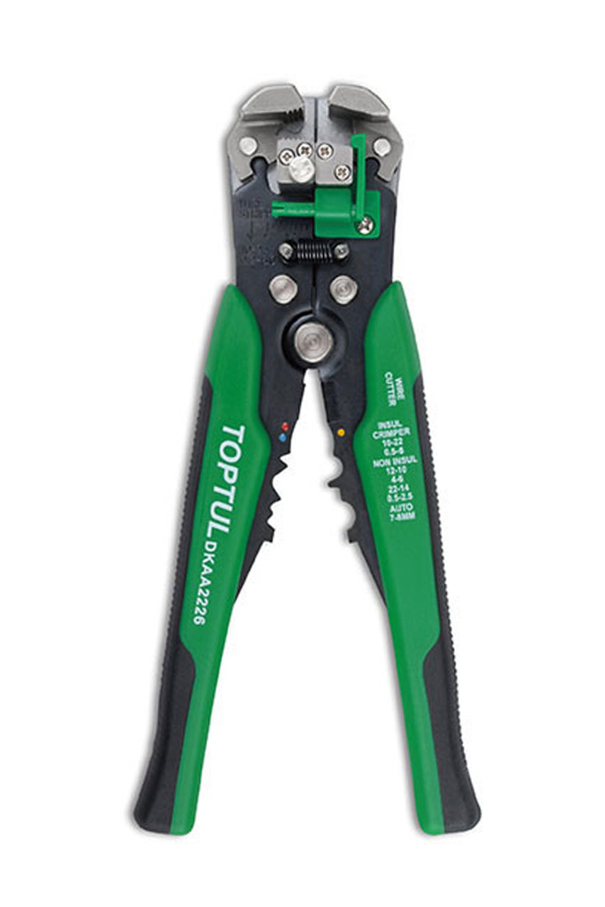 Кліщі для обтиску клем та зняття ізоляції, посилені TOPTUL - фото 2