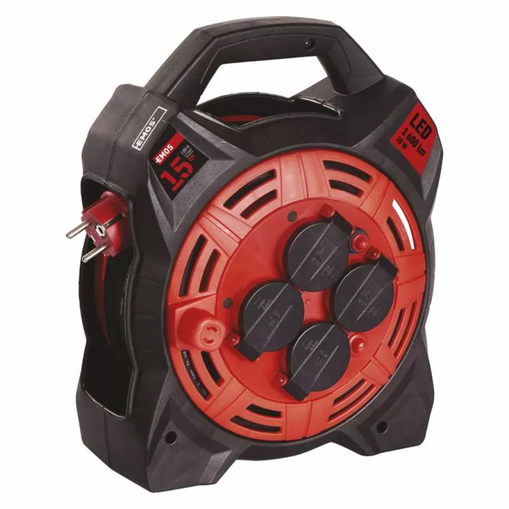 Фильтр-удлинитель P08215, 4 розетки,  15м., с прожектором Emos - фото 2