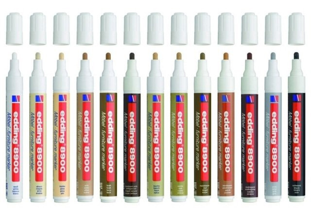 Маркер для мебели 8900, круглое острие 1,5-3мм., блистер, светлый дуб Edding - фото 2