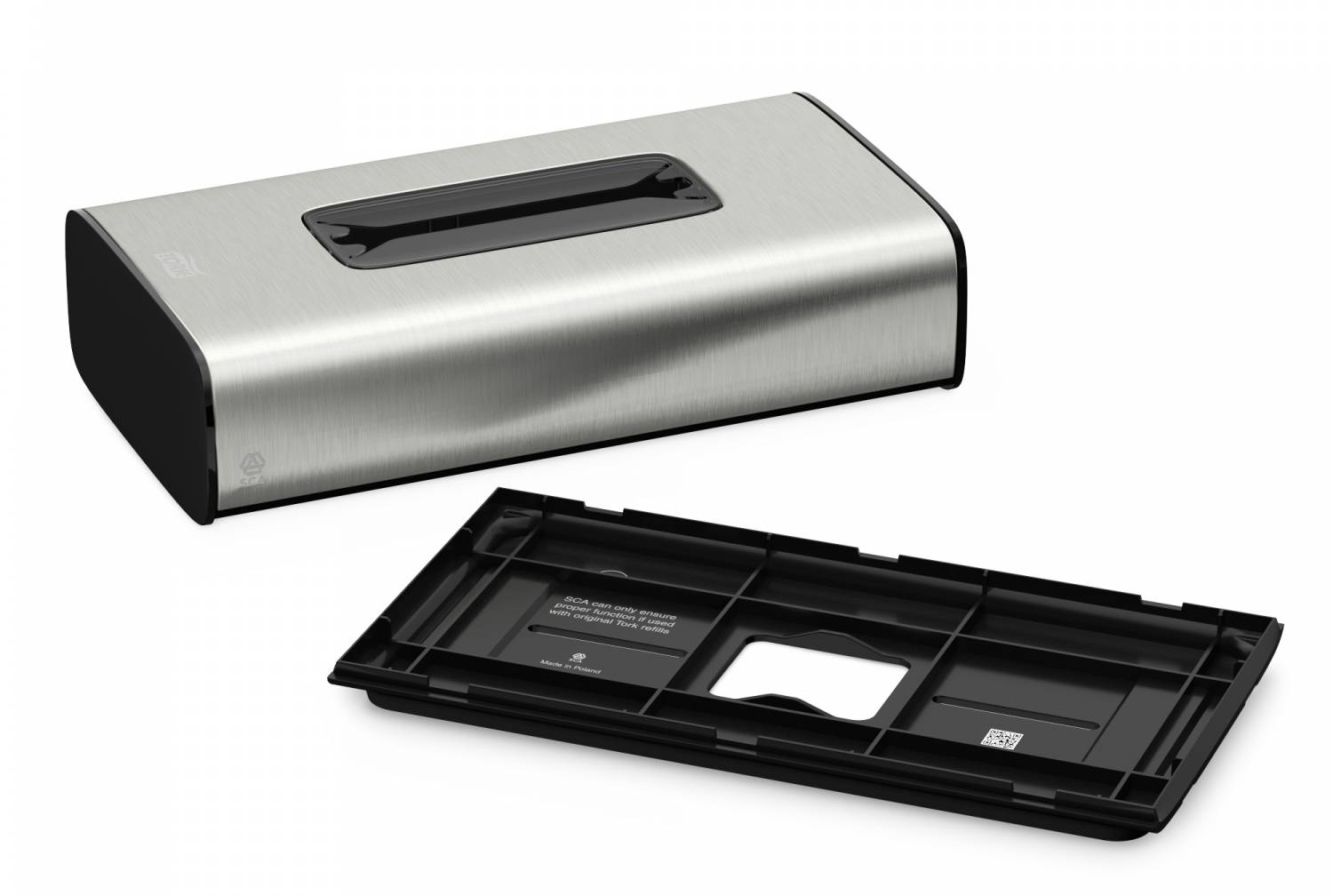 Диспенсер для серветок для обличчя, метал / пластик, Image Design, (F1), сірий Tork - фото 2