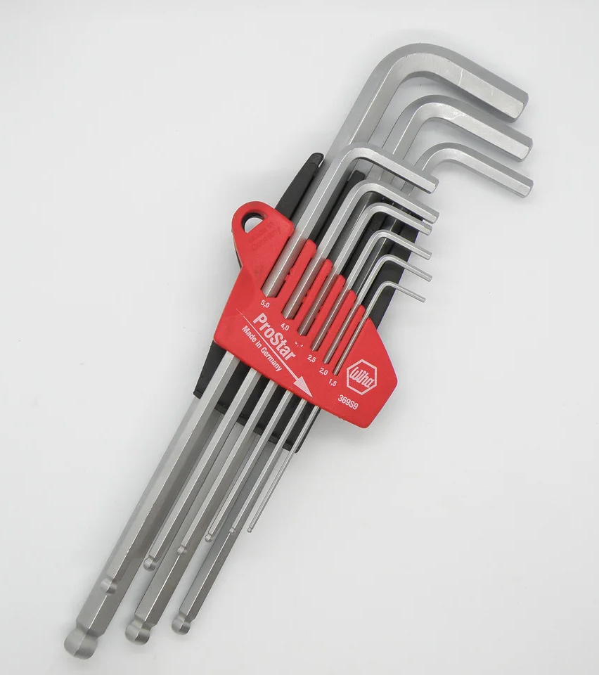 Набор Г-образных шестигранных ключей, дюймовых в держатели ProStar, 9 единиц Wiha - фото 1