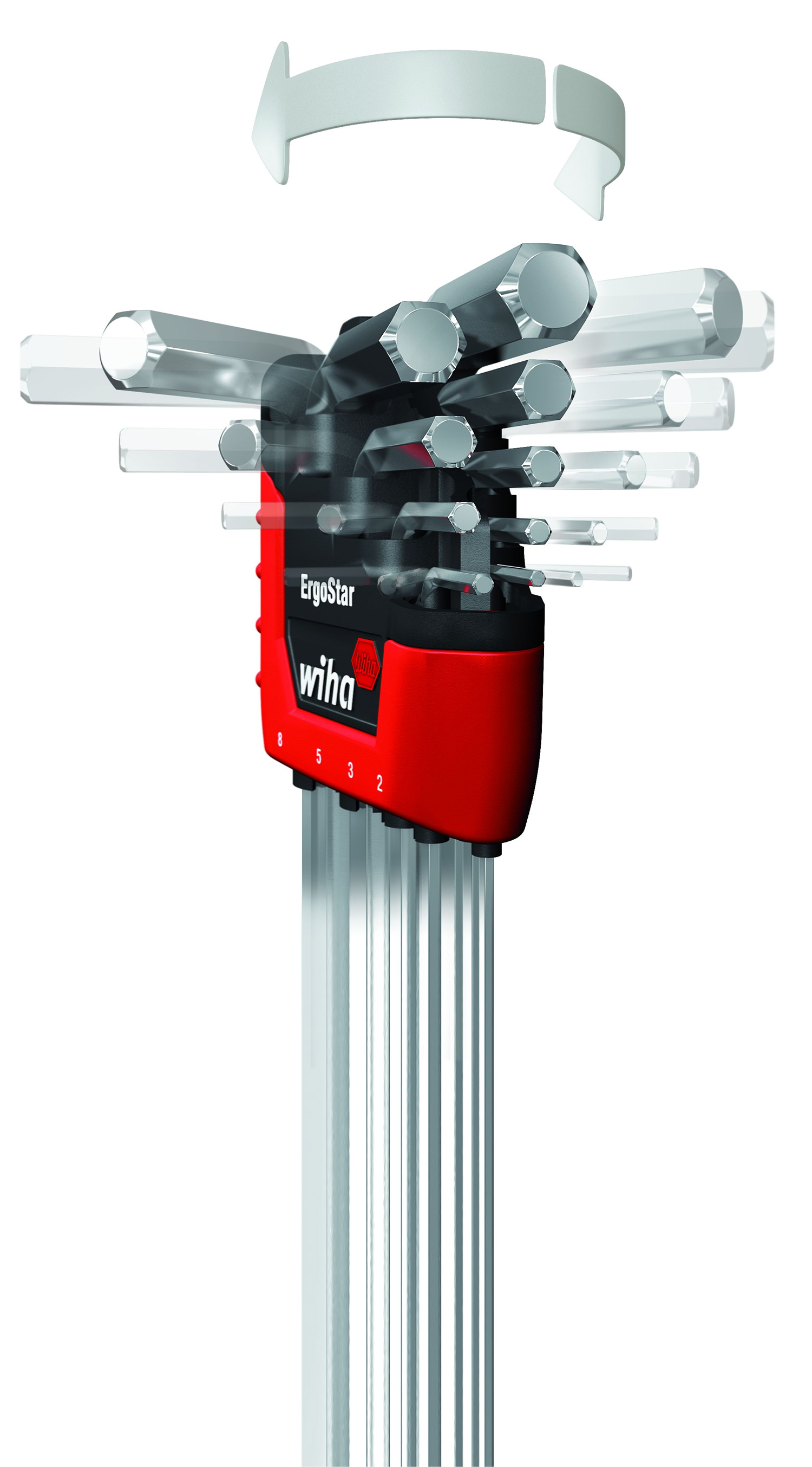 Набор шестигранных штифтовых ключей со сферичной головкой ErgoStar, 9 единиц Wiha - фото 4