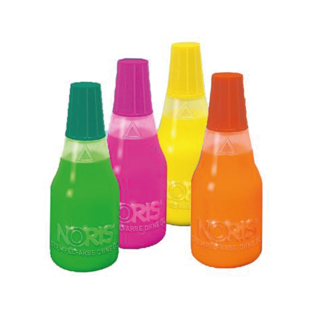 Штемпельная краска ультрафиолетовая на водной основе 117 NEON-UV, 25мл.,  флюоресцентная зелен. Noris - фото 3