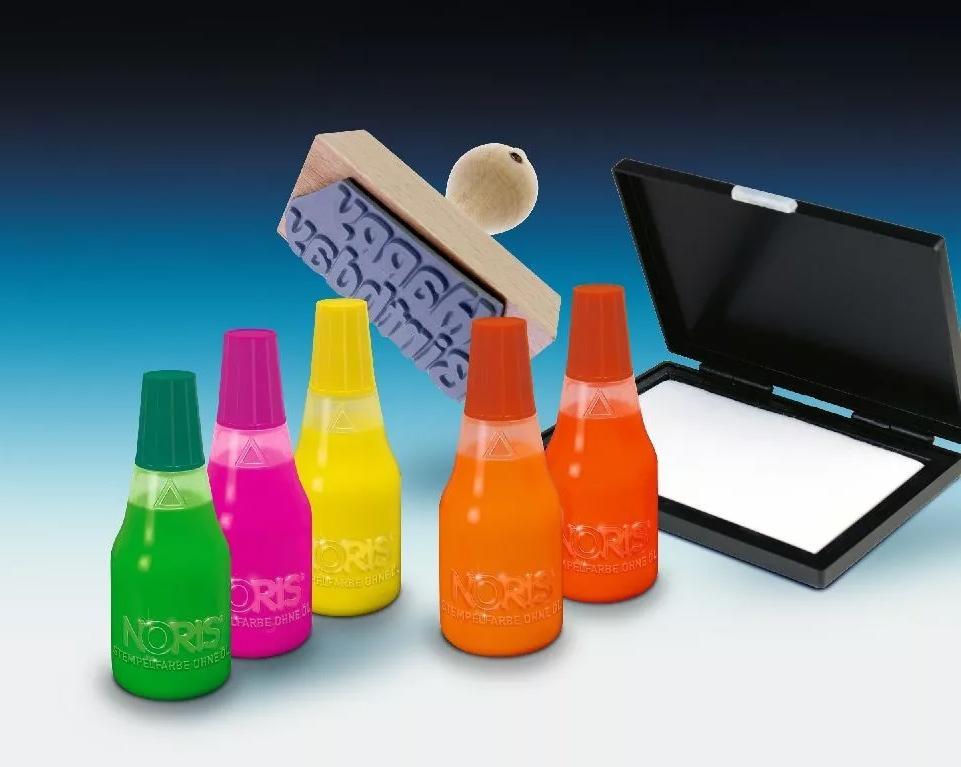 Штемпельна фарба ультрафіолетова на водній основі 117 NEON-UV, 25мл., флюоресцентна фіолет. Noris - фото 4