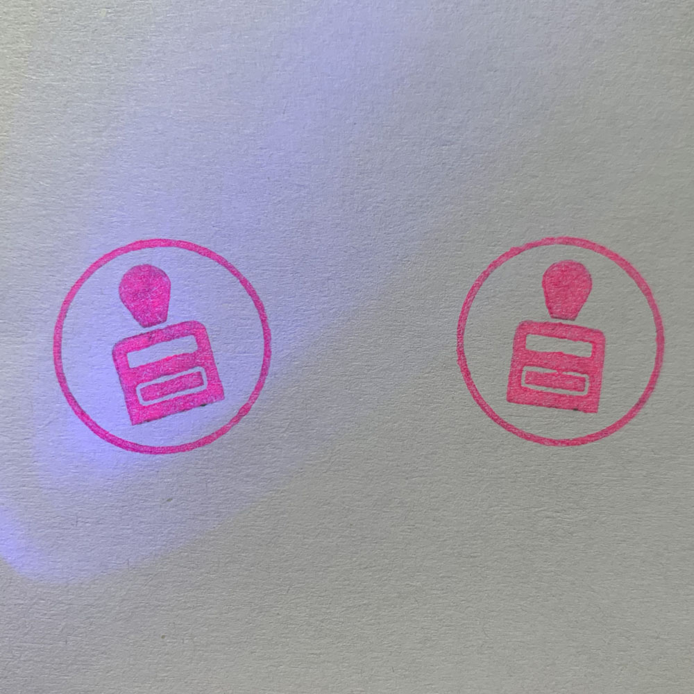 Штемпельна фарба ультрафіолетова на водній основі 117 NEON-UV, 25мл., флюоресцентна фіолет. Noris - фото 5