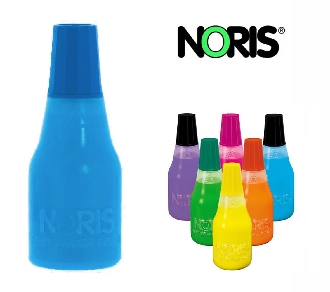Штемпельна фарба ультрафіолетова на водній основі 117 NEON-UV, 25мл., флюоресцентна син. Noris - фото 4