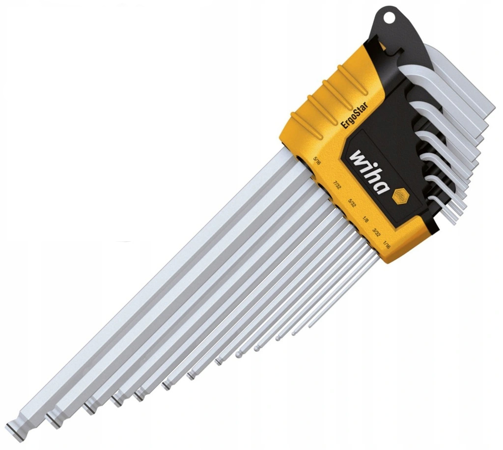 Набор шестигранных  ключей, дюймовых со сферичной головкой MagicRing Ergostar, 13 единиц Wiha - фото 2