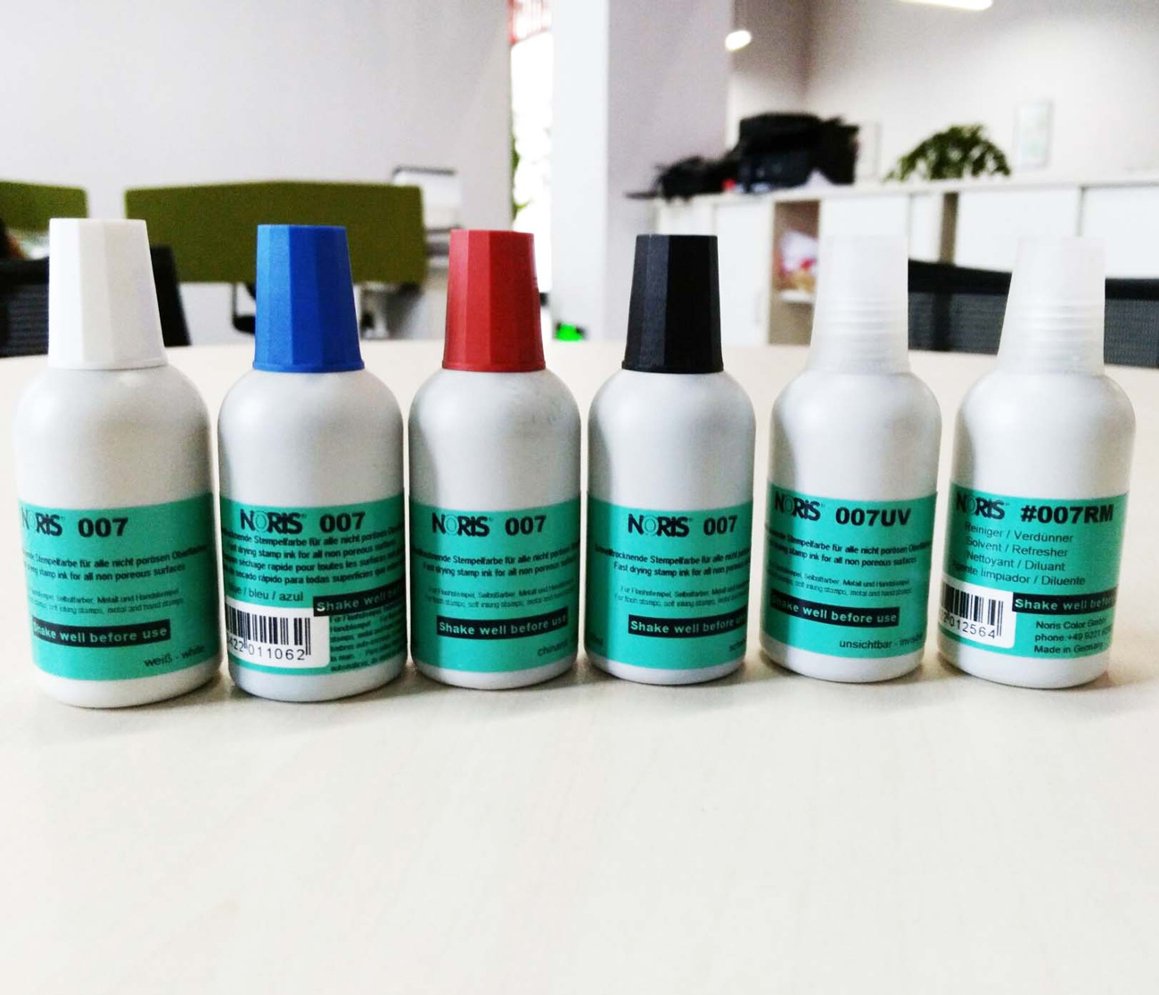 Штемпельна фарба швидкосохнуча на гліцериновій основі 007, 30мл., син. Noris - фото 1