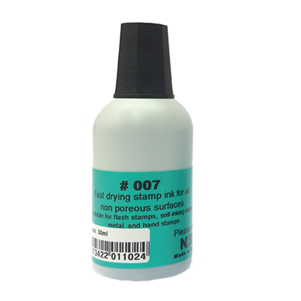 Штемпельная краска быстросохнущая на глицериновой основе 007, 30мл., черн. Noris - фото 2