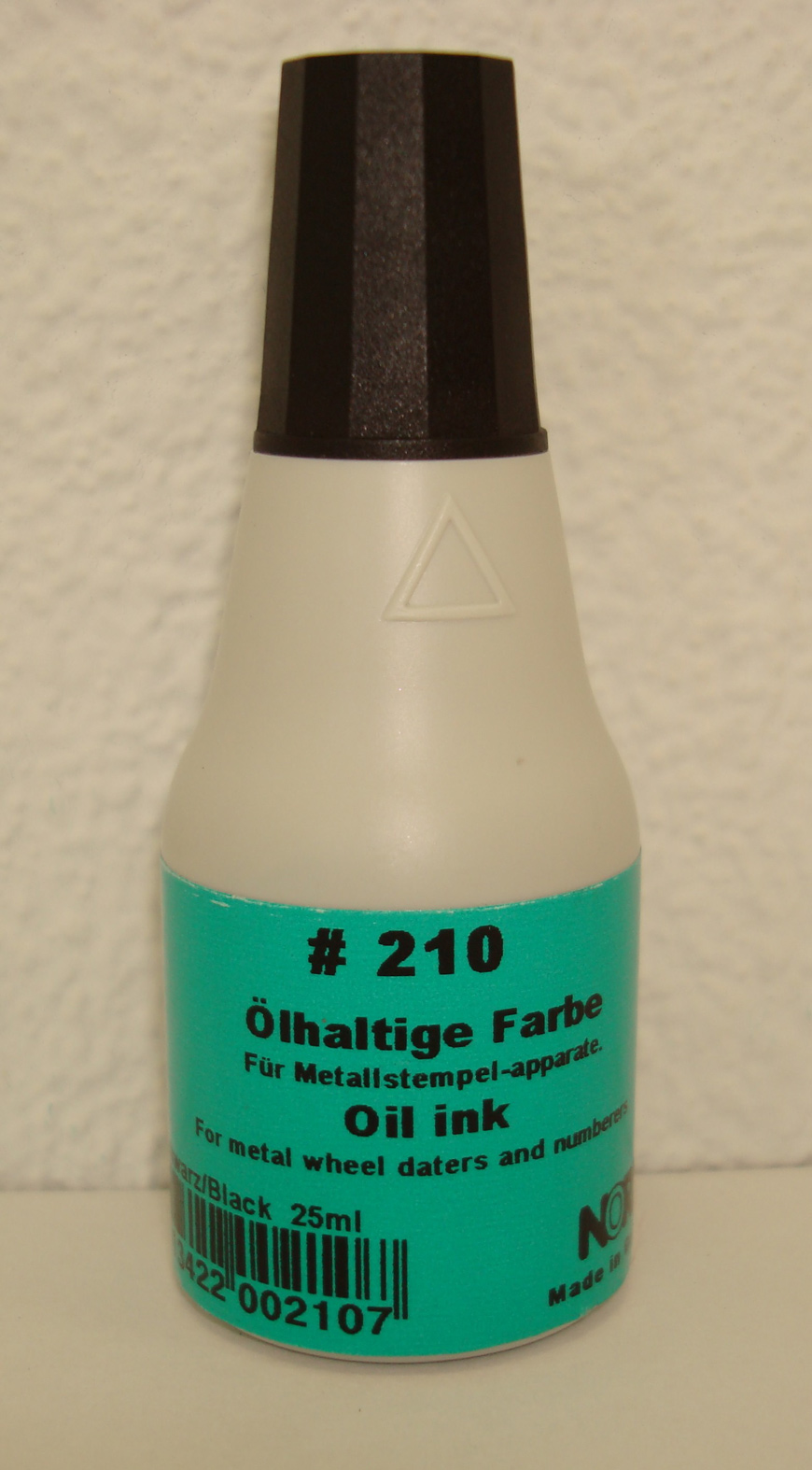 Штемпельна фарба швидкосохнуча на олійній основі 210, 25мл., чорн. Noris - фото 1