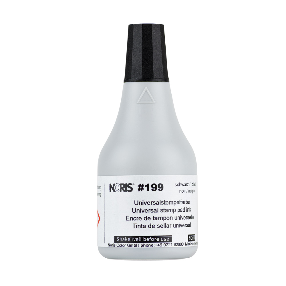Штемпельная краска универсальная на спиртовой основе 199, 50мл., черн. Noris - фото 1