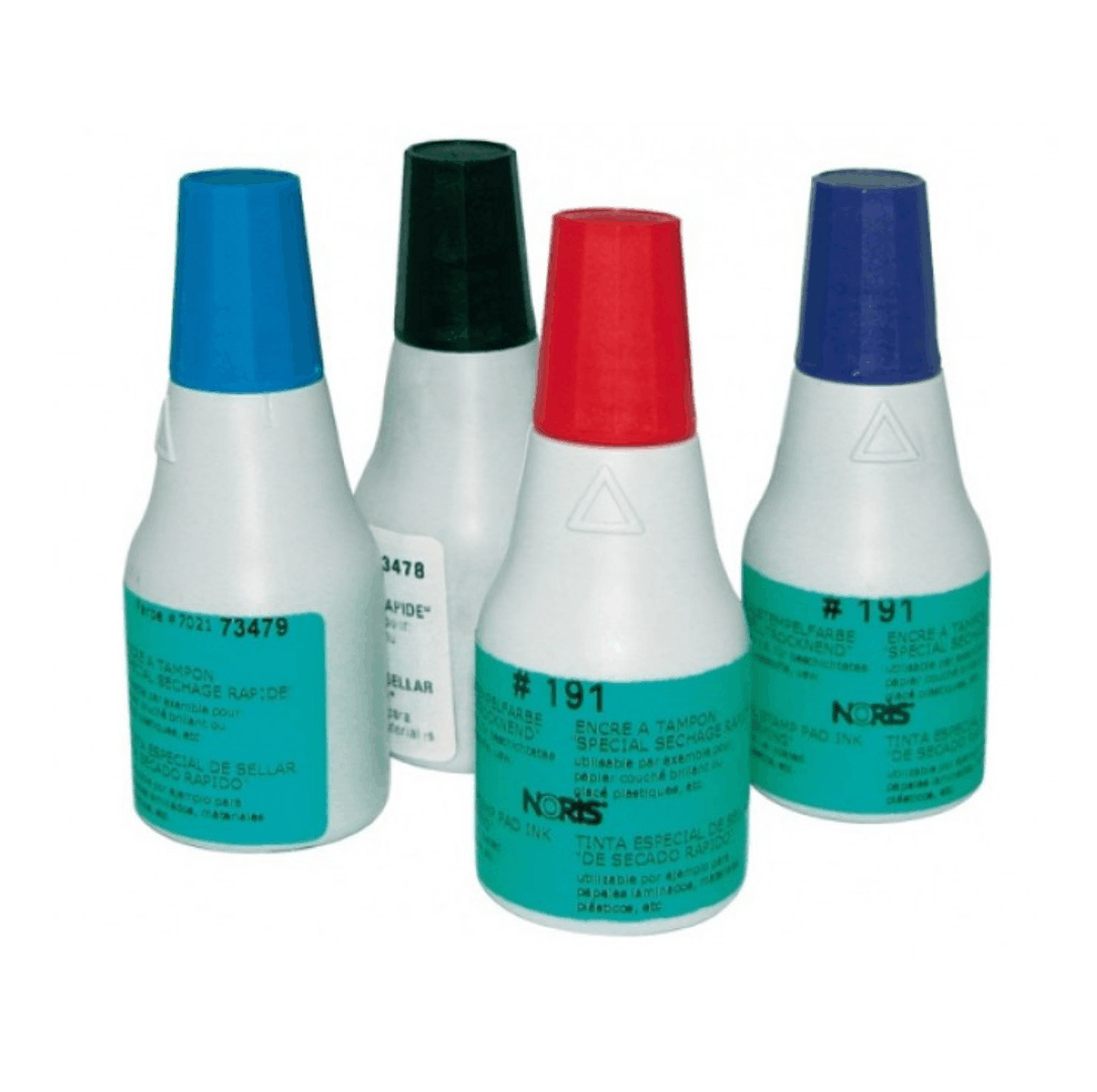 Штемпельна фарба швидкосохнуча універсальна на спиртовій основі 191, 25мл., черв. Noris - фото 2