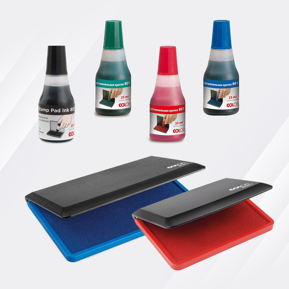 Подушка штемпельная 90*50мм., син. Colop - фото 4