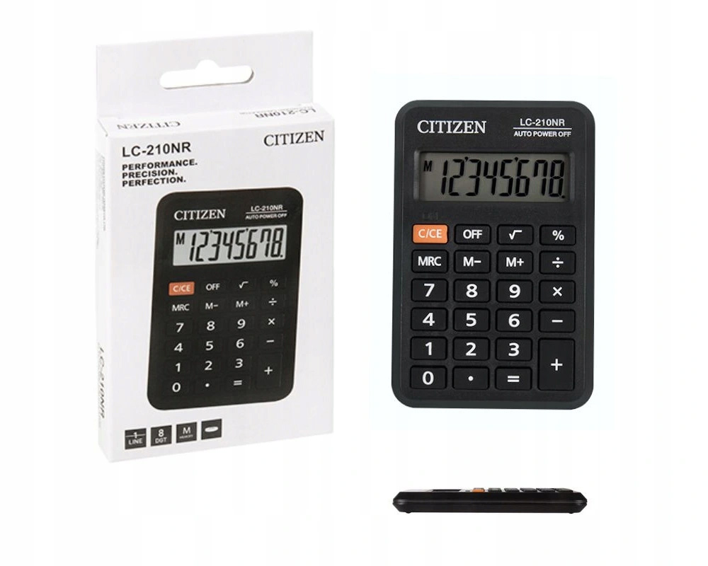 Калькулятор карманный LC210NR, 8 разрядов, 98х62х10мм., черн. Citizen - фото 3