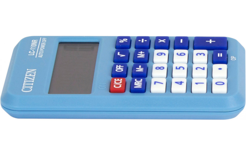 Калькулятор карманный LC110NR-BL 8 разрядов, 88х58х11мм., син. Citizen - фото 1