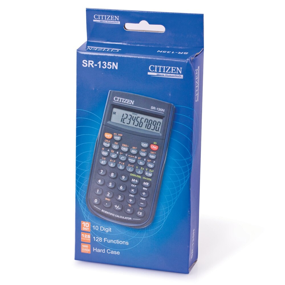 Калькулятор інженерний SR135N, 10 розрядів., 128 функц., (154х84х19мм.), чорн. Citizen - фото 3
