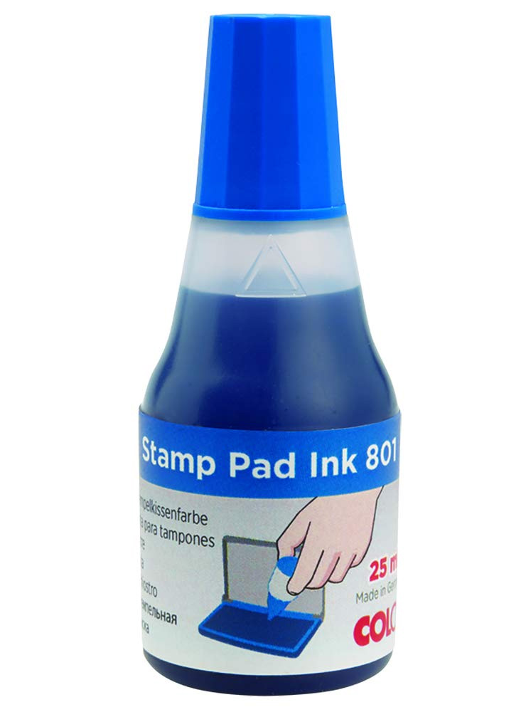 Фарба штемпельна 801s, 25мл., син. Colop - фото 1