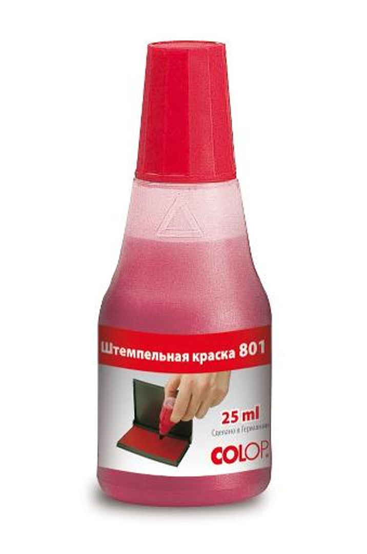 Краска штемпельная 801s, 25мл., красн. Colop - фото 1