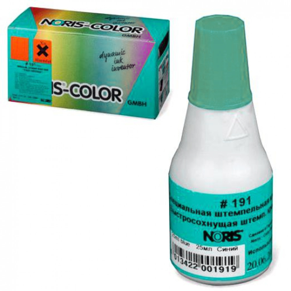 Штемпельна фарба швидкосохнуча універсальна на спиртовій основі 191, 25мл., зелен. Noris - фото 2