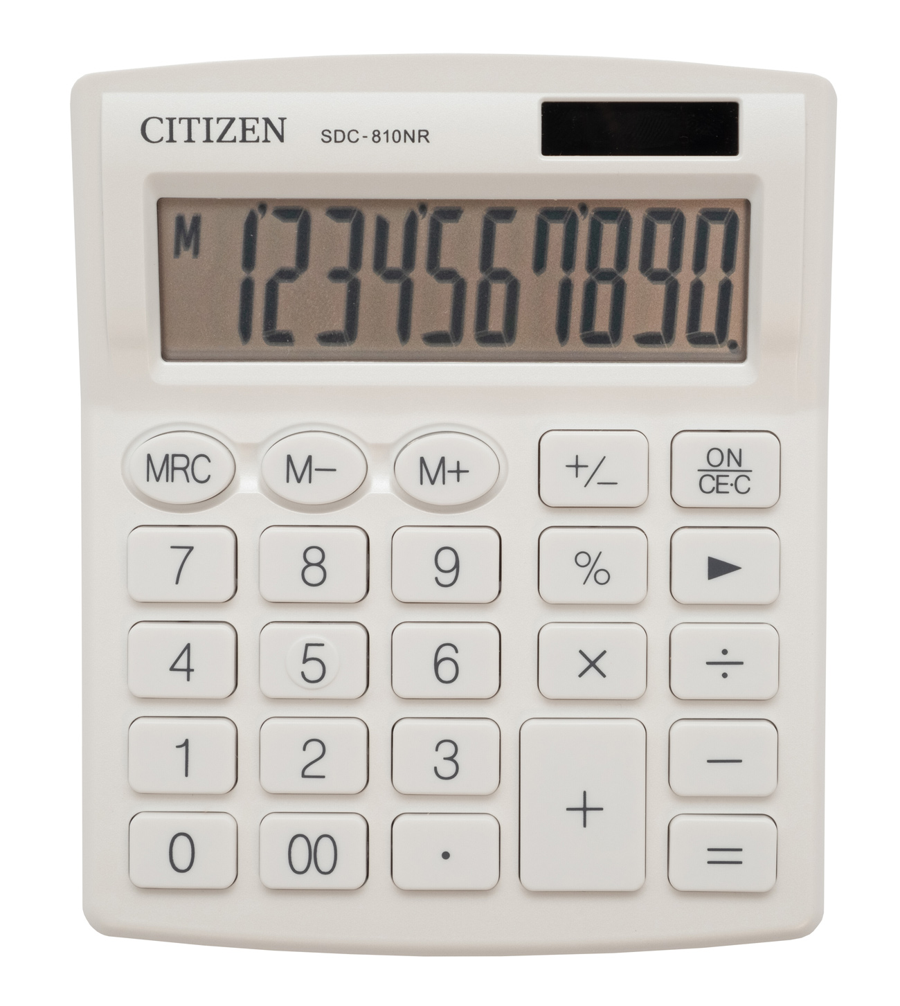 Калькулятор бухгалтерский SDC-810NR 10 разрядов, 124х102х25мм., бел. Citizen - фото 3