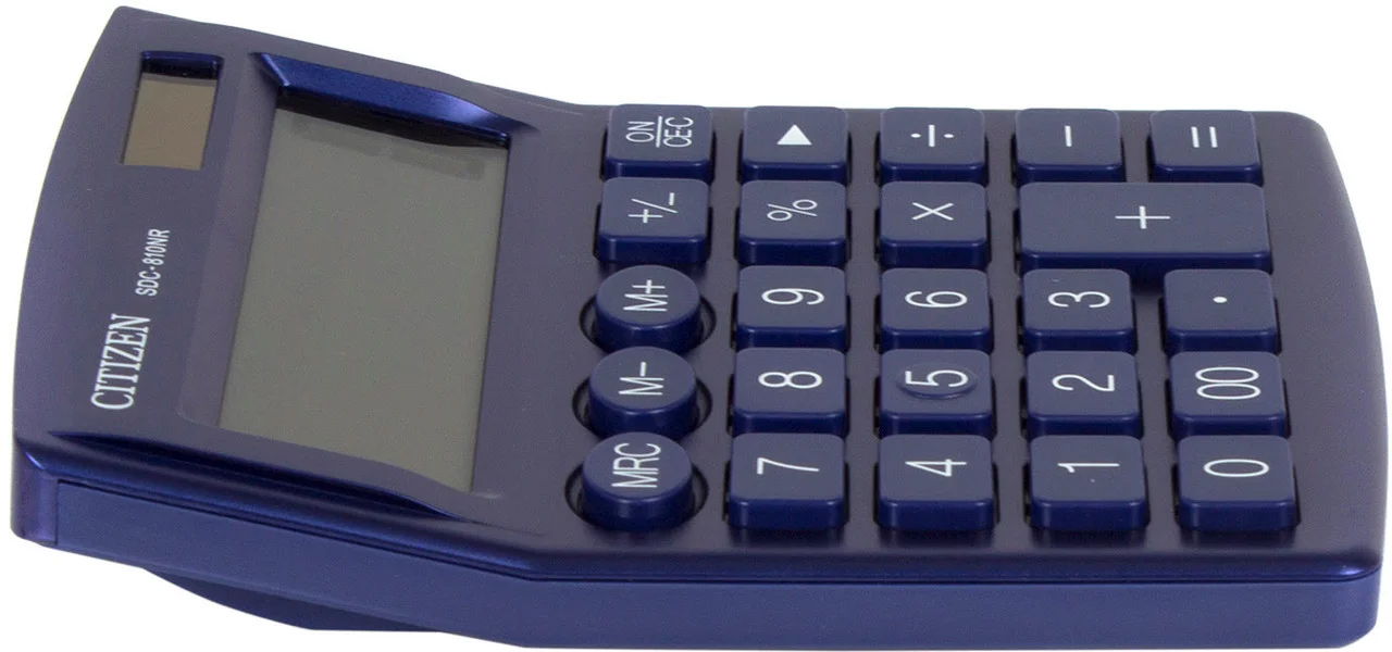 Калькулятор бухгалтерский SDC-810NR 10 разрядов, 124х102х25мм., син. Citizen - фото 3