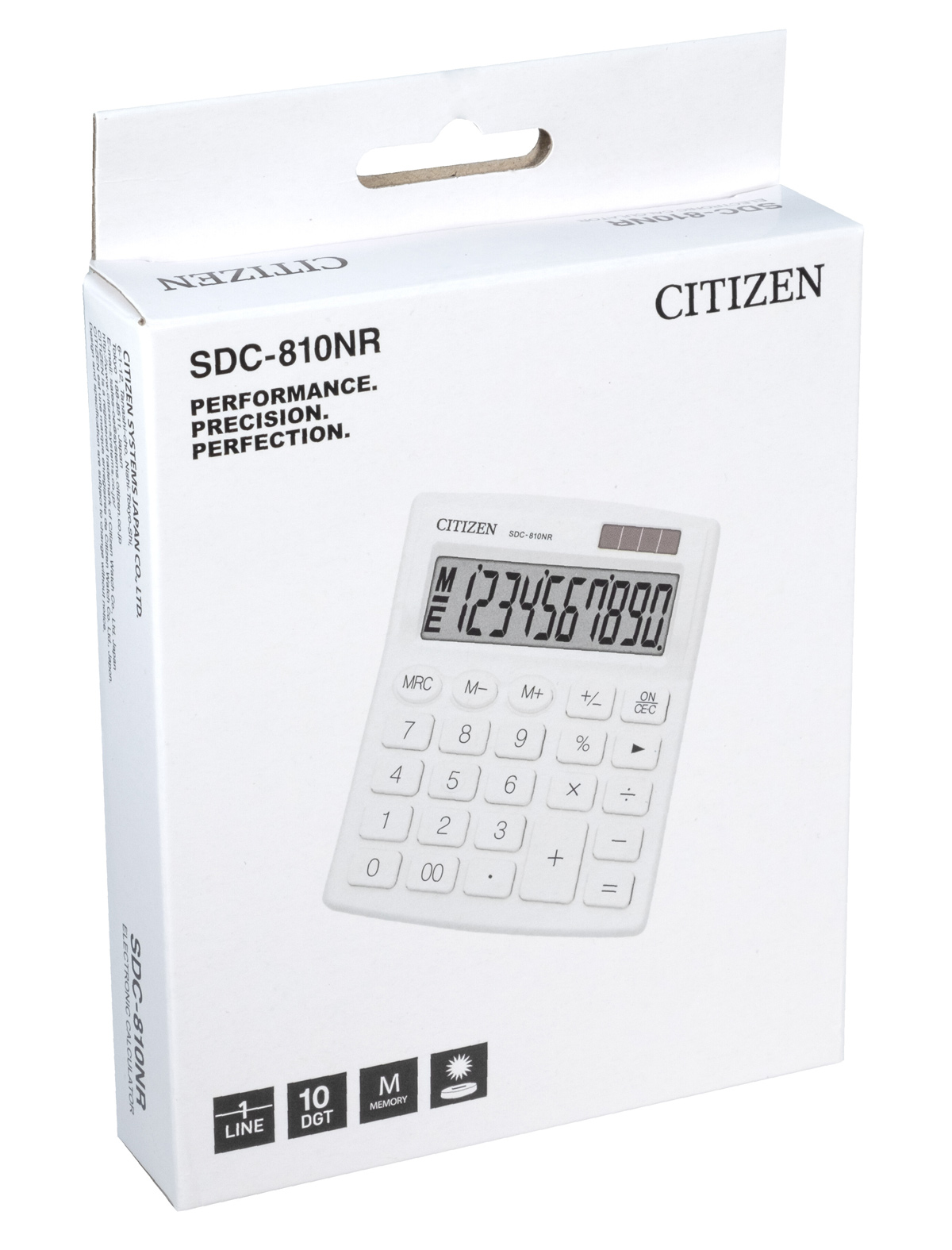 Калькулятор бухгалтерский SDC-810NR 10 разрядов, 124х102х25мм., бел. Citizen - фото 4