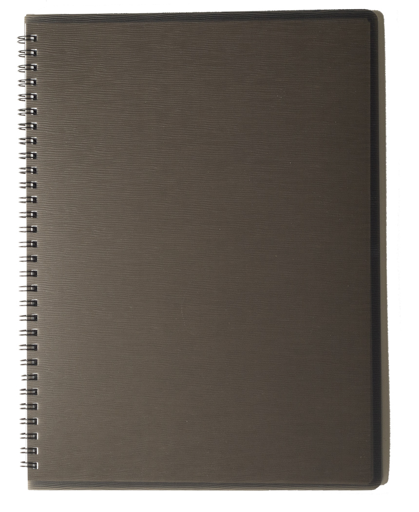 Тетрадь на спирали А4 80л., клетка, RAIN, пластик. обложка, черн. BuroMax - фото 1