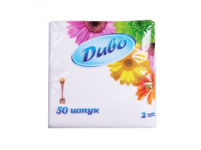 Салфетки 24*24см. 2-х слойная, 50шт./уп., бел. Диво - фото 1