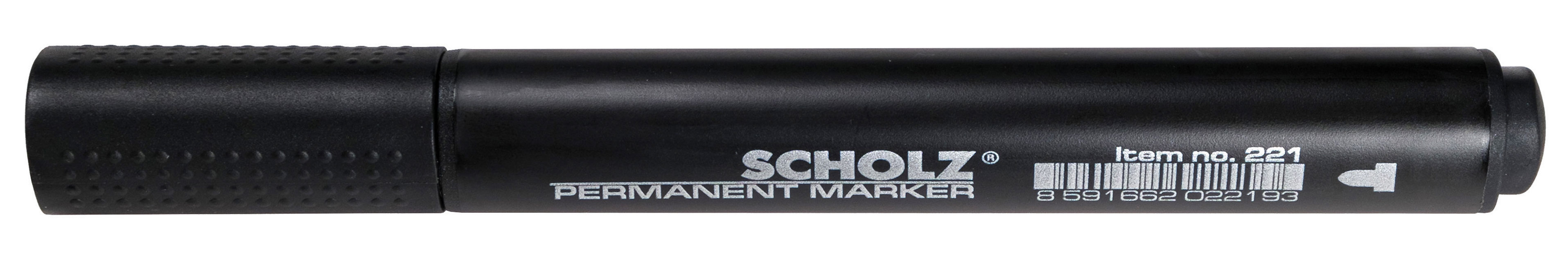 Маркер перманентный, круглое острие 1-2мм., черн. Scholz - фото 1