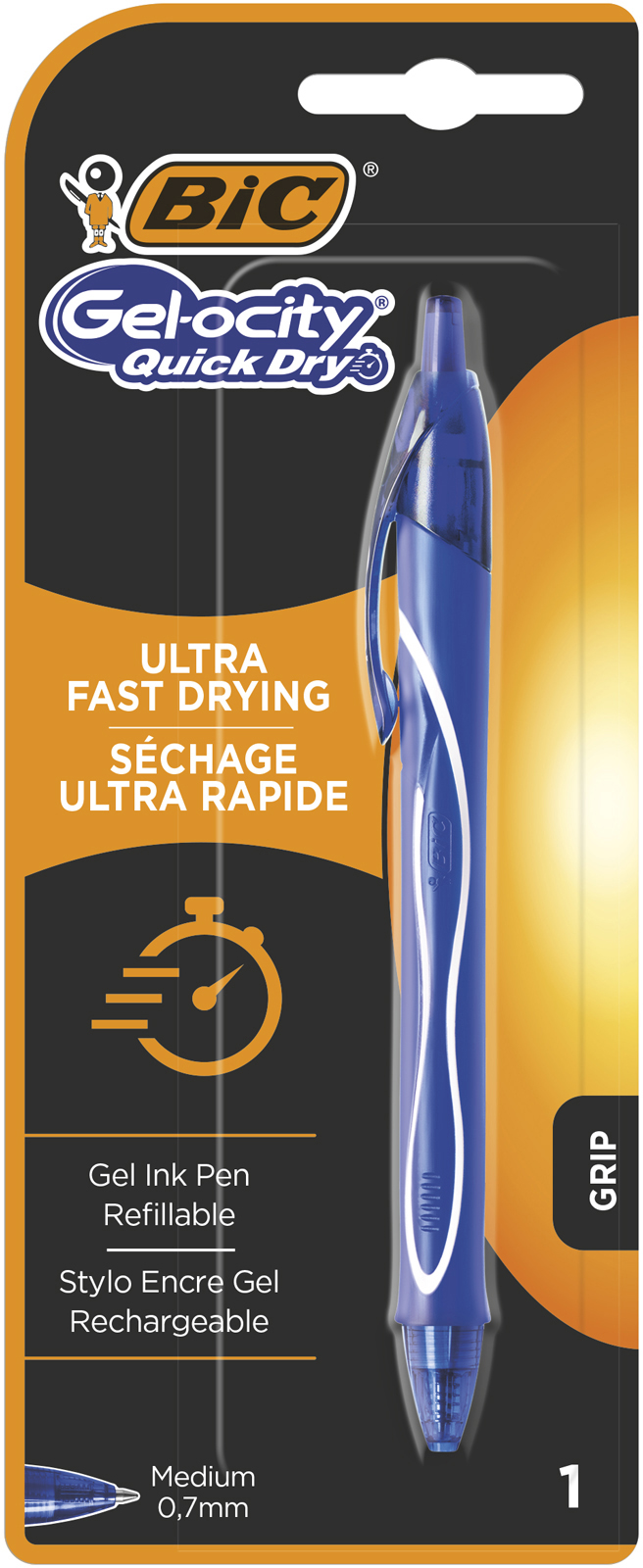 Гельова ручка Gel-Ocity Quick Dryl, 0,7мм., корпус, син., ст.син Bic - фото 2