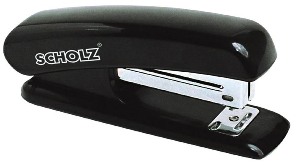 Степлер 24/6, 20арк., пластик., чорн. Scholz - фото 1