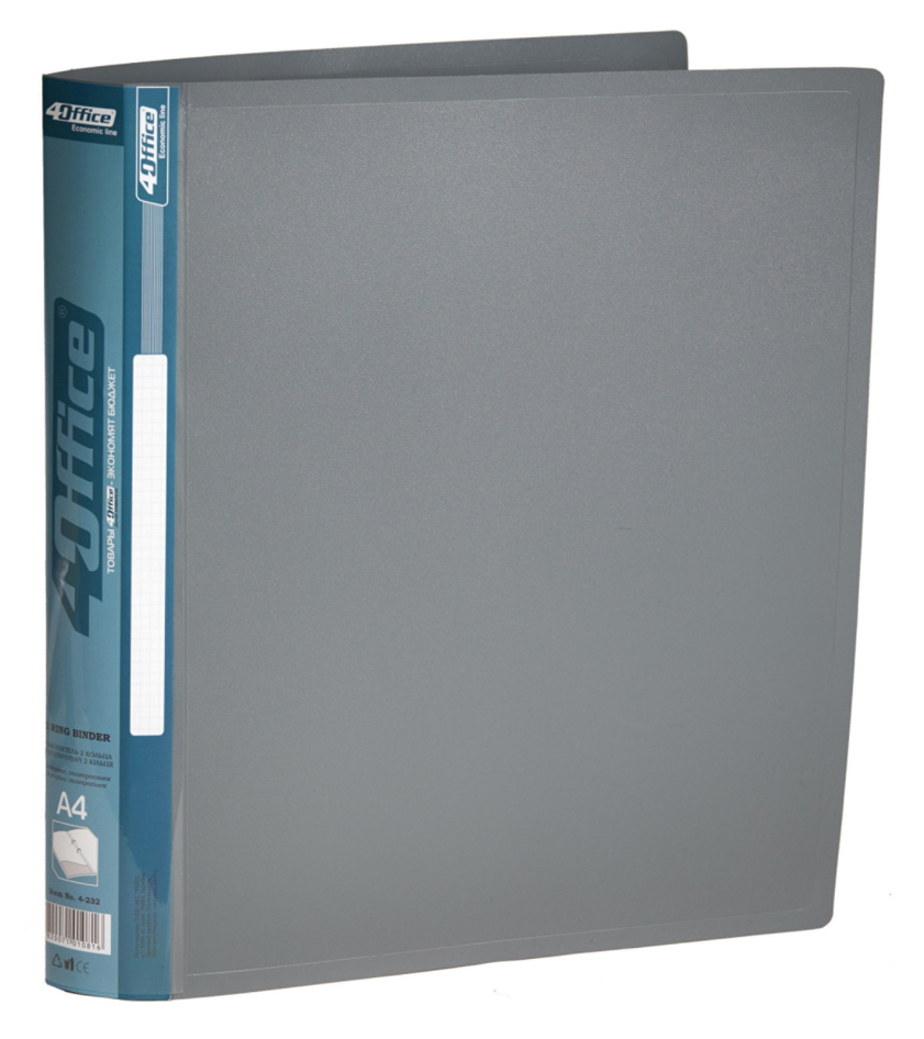 Папка А4, 25мм., 2 кільця, пластик, асорті 4Office - фото 3