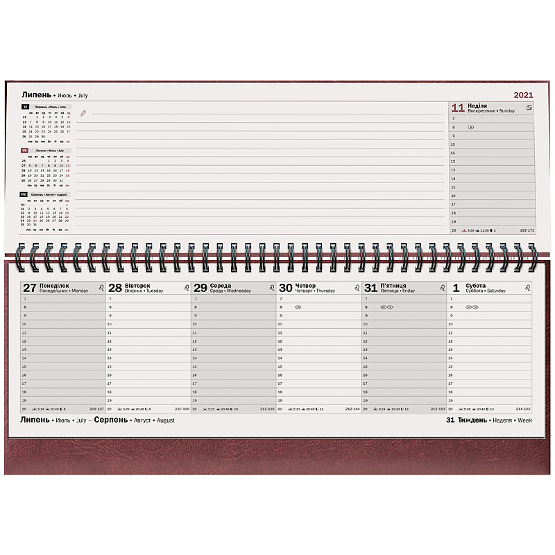 Планинг датированный 2022 Miradur, 32.6x10.2см., борд. Brunnen - фото 2