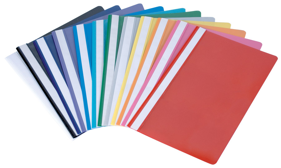 Скоросшиватель с прозрачным верхом, 10шт./уп., оранж. DONAU - фото 1