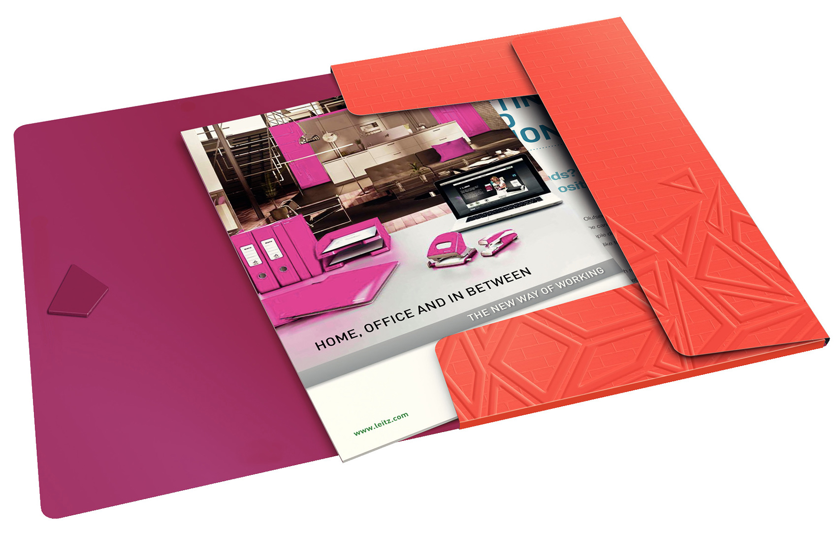 Папка на гумках UrbanChic РР 150арк., А4, 30мм  пластик, черв. LEITZ - фото 1