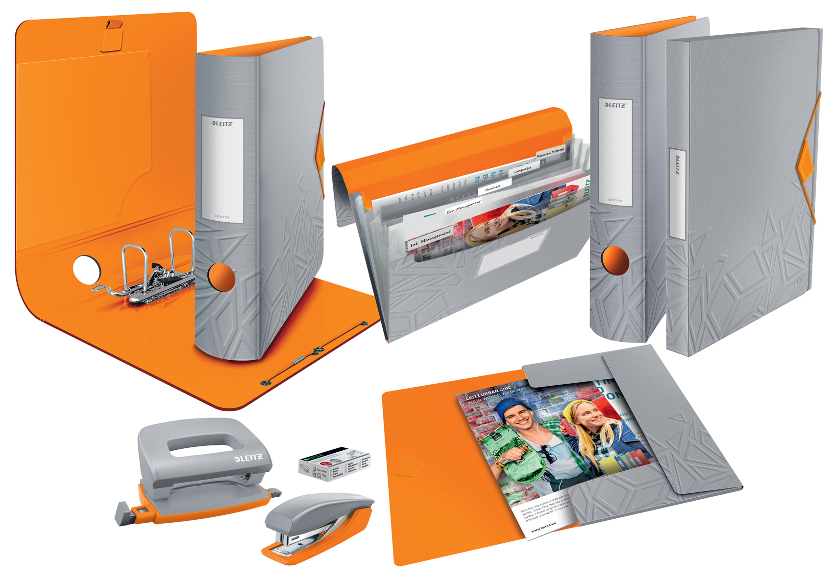 Регистратор 8.2см. А4 (PP) Active Urban Chic 180°, серый LEITZ - фото 4