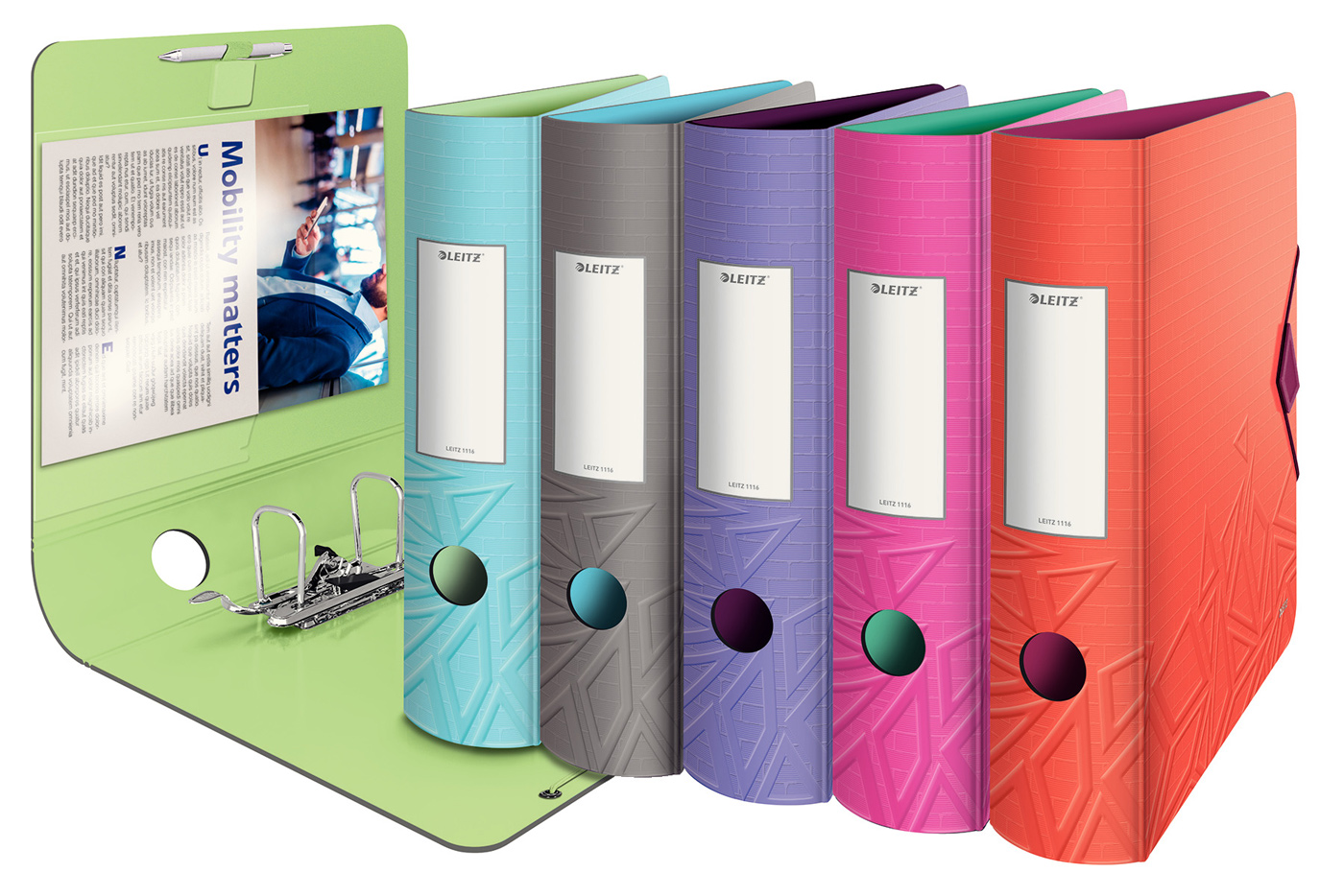 Регистратор 8.2см. А4 (PP) Active Urban Chic 180°, фиолет. LEITZ - фото 2