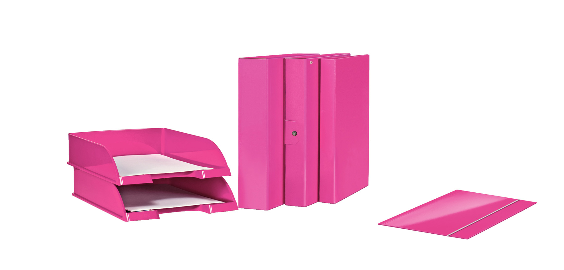 Папка А4+, 25мм., 2кольца, Wow, метал. розов. LEITZ - фото 1